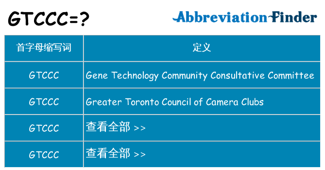 gtccc 代表什么