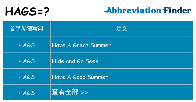 hags 代表什么
