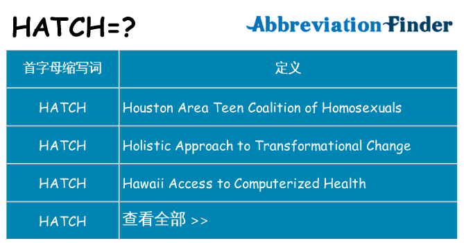 hatch 代表什么