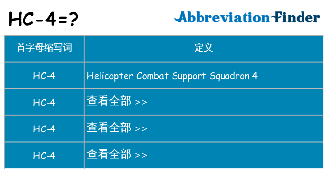 hc-4 代表什么