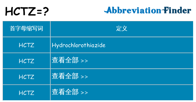 hctz 代表什么