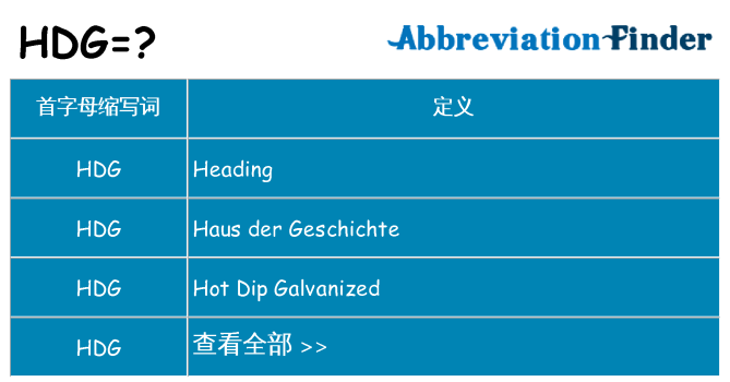 hdg 代表什么