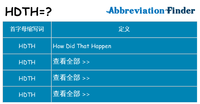 hdth 代表什么
