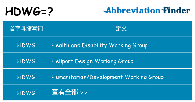 hdwg 代表什么