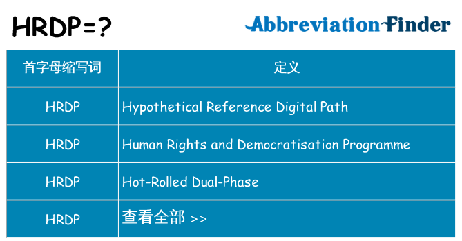 hrdp 代表什么