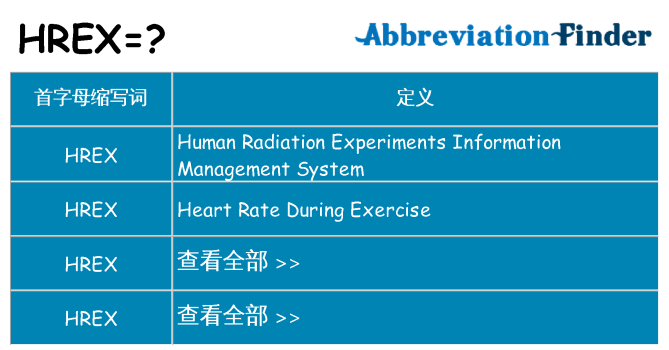 hrex 代表什么