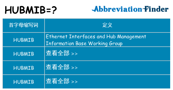 hubmib 代表什么