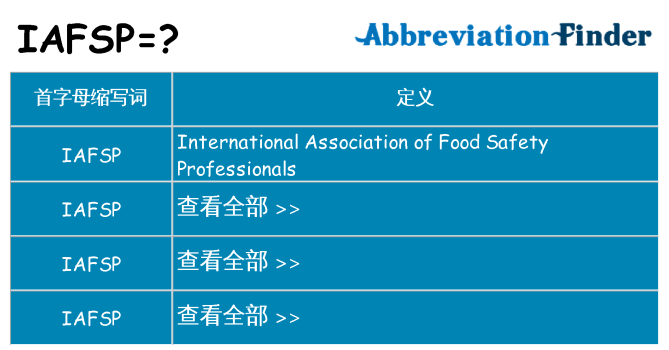 iafsp 代表什么