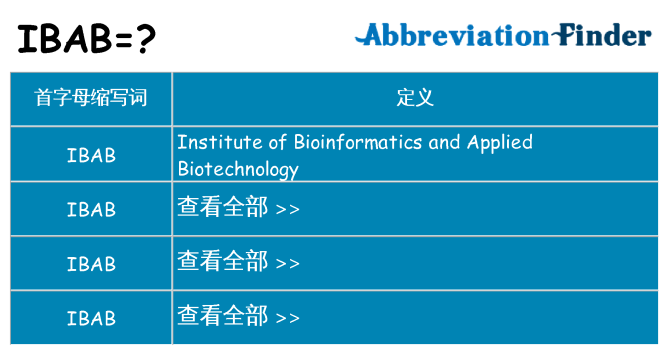 ibab 代表什么
