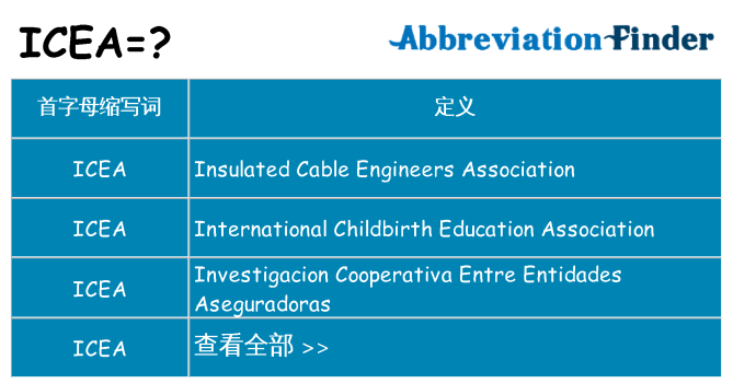 icea 代表什么