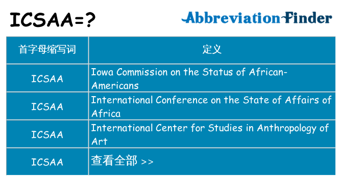 icsaa 代表什么