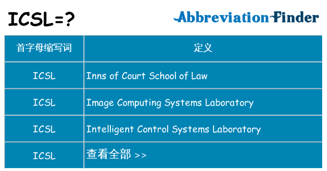 icsl 代表什么