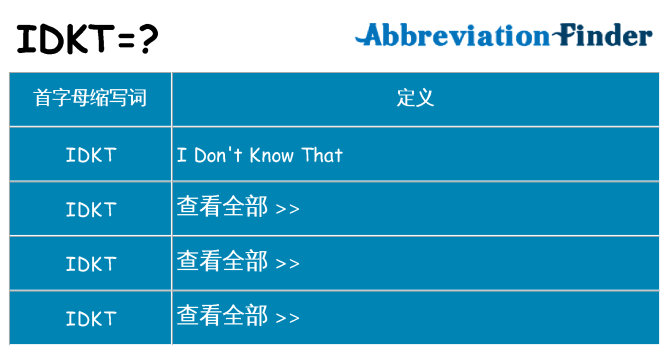 idkt 代表什么