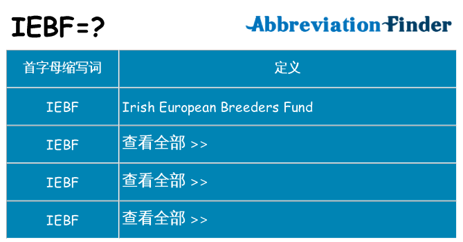 iebf 代表什么