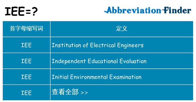 iee 代表什么