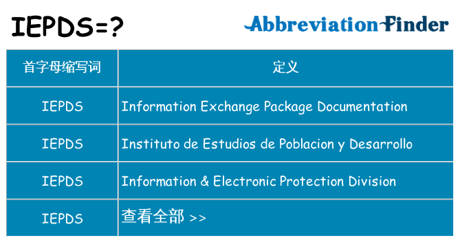 iepds 代表什么