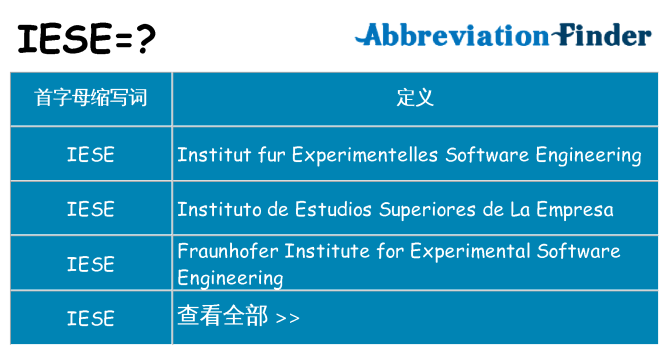 iese 代表什么
