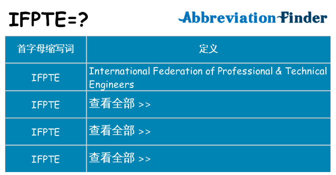 ifpte 代表什么