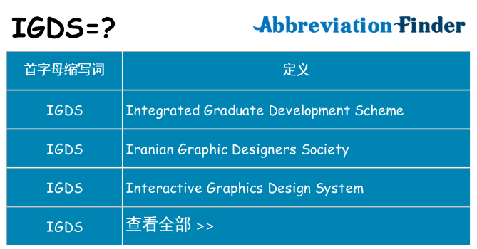 igds 代表什么