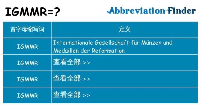 igmmr 代表什么