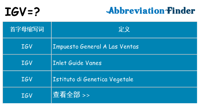 igv 代表什么