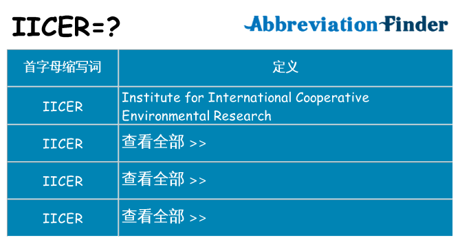 iicer 代表什么