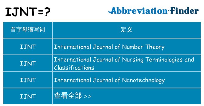 ijnt 代表什么