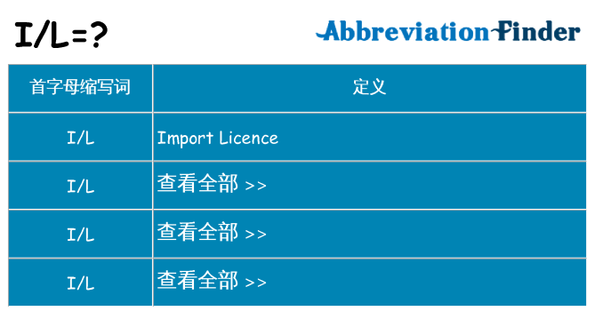 il 代表什么