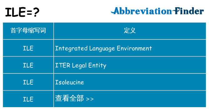 ile 代表什么