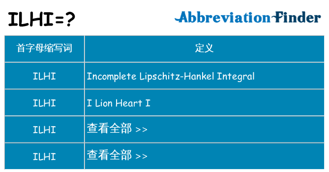 ilhi 代表什么