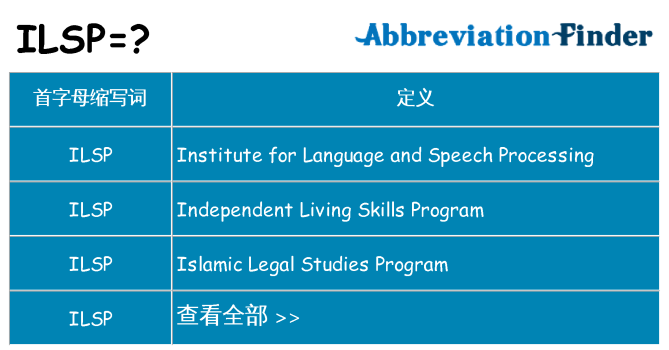 ilsp 代表什么