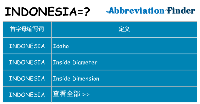 indonesia 代表什么