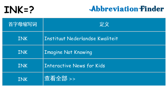 ink 代表什么