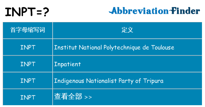 inpt 代表什么