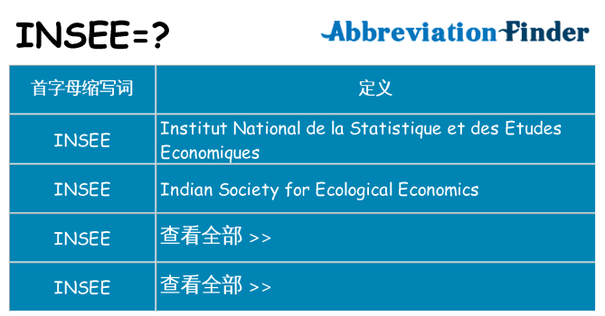 insee 代表什么