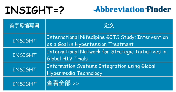insight 代表什么