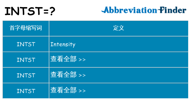 intst 代表什么
