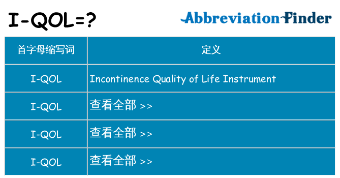 i-qol 代表什么
