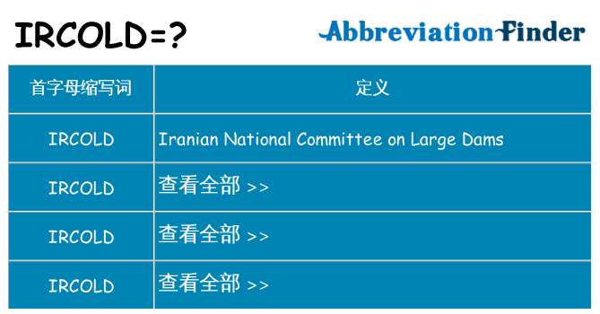 ircold 代表什么