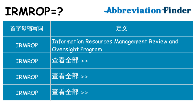 irmrop 代表什么