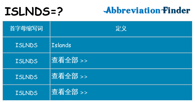 islnds 代表什么