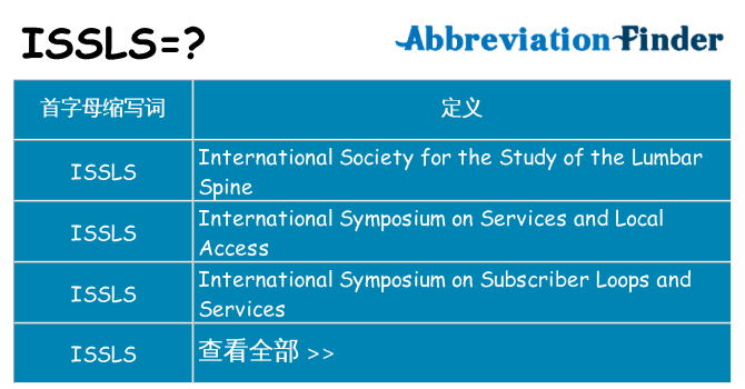 issls 代表什么