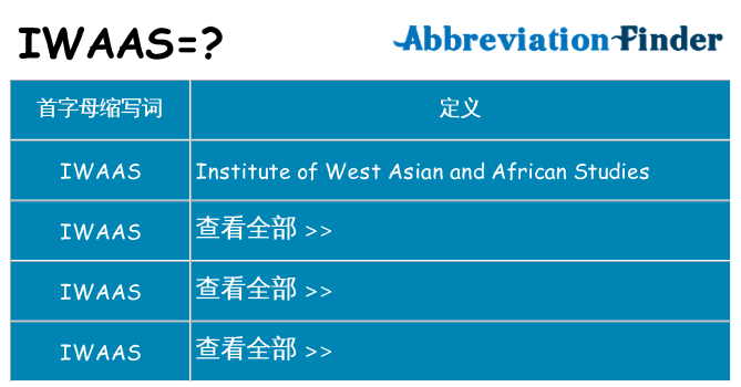 iwaas 代表什么