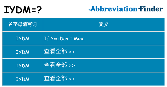 iydm 代表什么