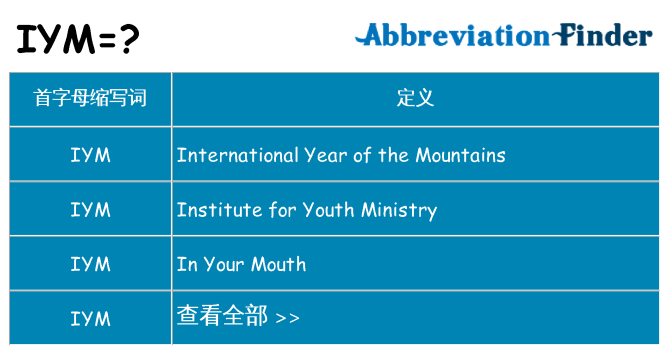 iym 代表什么