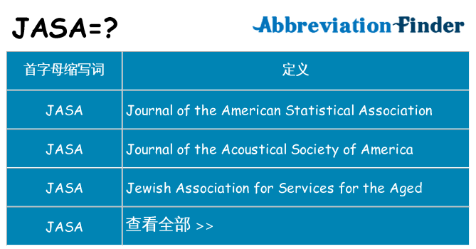 jasa 代表什么