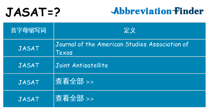 jasat 代表什么