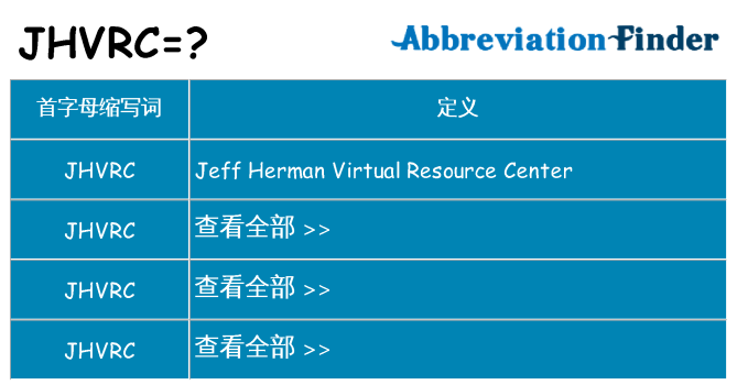 jhvrc 代表什么