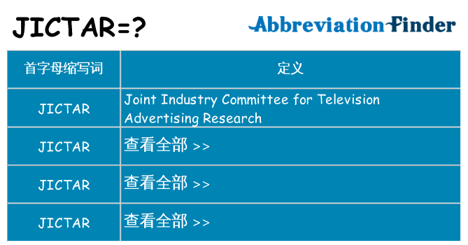 jictar 代表什么