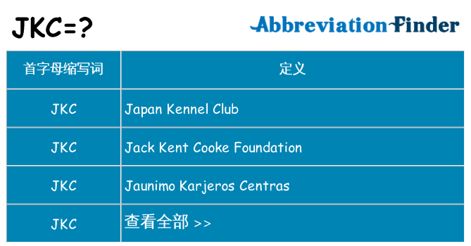 jkc 代表什么